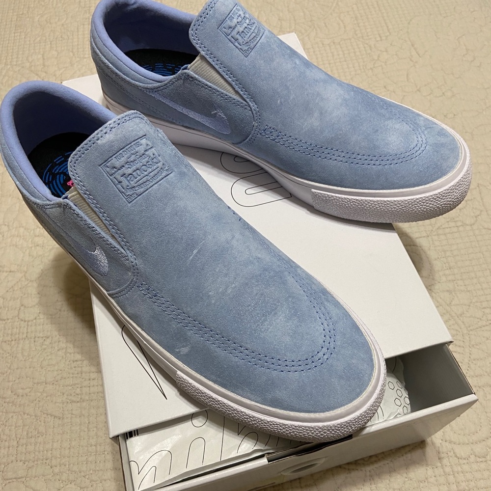 Blue Nike Slip On Sneakers